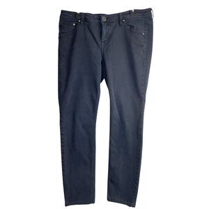 Tommy Bahama Womens 14 Black Denim Jeans Straight Leg Stretch Cotton Blend